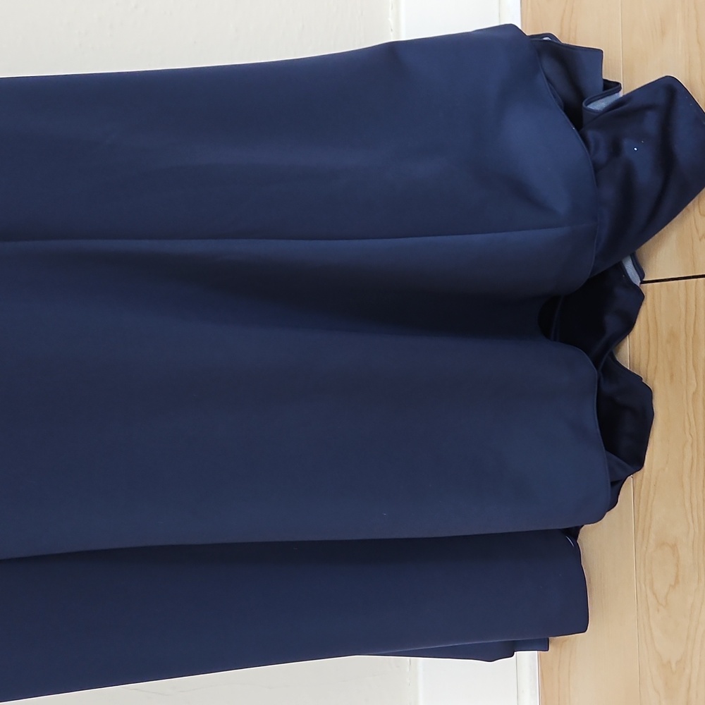 Size 24/24w Strapless Navy Blue Scuba Trumpet Gow… - image 6